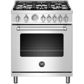 Bertazzoni Master Series 30" Stainless Steel Slide-In Natural Gas Sealed Burner Range - Convection