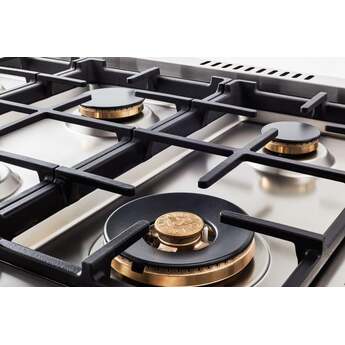 Bertazzoni Professional Series 48" Glossy White Slide-In Dual Fuel (Natural Gas) Sealed Burner Double Oven Range with Griddle & Self Clean - Convection — thumbnail 11