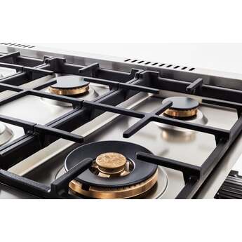 Bertazzoni Professional Series 48" Glossy Black Slide-In Dual Fuel (Natural Gas) Sealed Burner Double Oven Range with Griddle & Self Clean - Convection — thumbnail 3