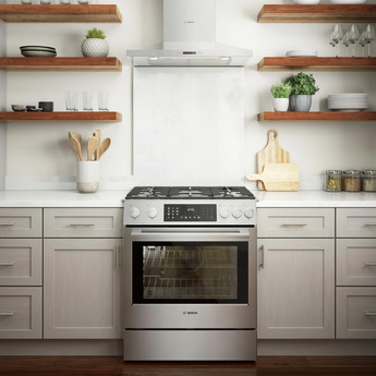 Bosch 800 30" Stainless Steel Sealed Burner Slide-In Dual Fuel Range - Convection — thumbnail 10