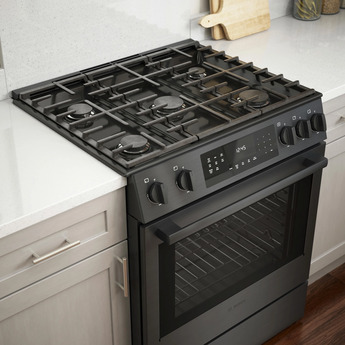 Bosch 800 30" Black Stainless Steel Sealed Burner Slide-In Natural Gas Range - Convection — thumbnail 10