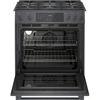 Bosch 800 30" Black Stainless Steel Sealed Burner Slide-In Natural Gas Range - Convection — thumbnail 6