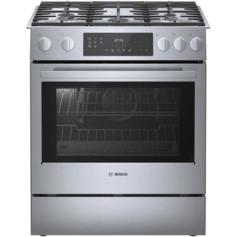 Bosch 800 30" Stainless Steel Sealed Burner Slide-In Natural Gas Range - Convection