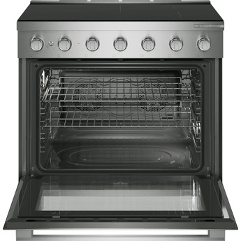 Bosch 36 Inch Freestanding Induction Range with 5 Elements, 5.4 cu. ft. Oven Capacity, Ceramic Glass Surface, CombiZone, Convection Multi-Rack, Steam-Assist Cleaning, 2 Interior Lights, Air Fry, and ADA Compliant: Stainless Steel — thumbnail 2
