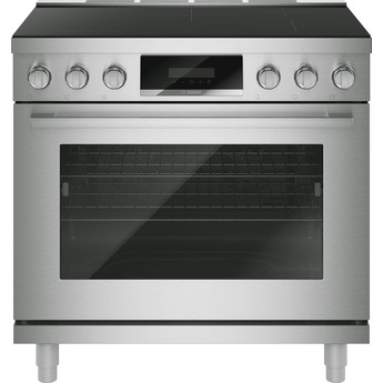 Bosch 36 Inch Slide-In Induction Range with 5 Elements, 3.7 cu. ft. Oven Capacity, 9 Cooking Modes, CombiZones, Convection Pro, and PreciseSelect® Controls: Stainless Steel