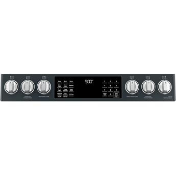 Cafe 30" Matte Black Natural Gas Dual Fuel Sealed Burner Self Cleaning Slide-In Range with Warming Drawer - Convection - ADA Compliant — thumbnail 3