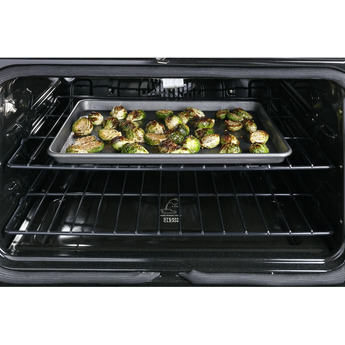 Cafe 30" Matte White Natural Gas Dual Fuel Sealed Burner Self Cleaning Slide-In Double Oven Range with Dark Gray Sides - Convection - ADA Compliant — thumbnail 17