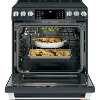 Cafe 30" Matte Black Smoothtop Self Cleaning Slide-In Range with Stainless Steel Handles- Convection - ADA Compliant — thumbnail 25