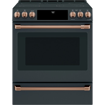 Cafe 30" Matte Black Smoothtop Self Cleaning Slide-In Range with Stainless Steel Handles- Convection - ADA Compliant — thumbnail 5