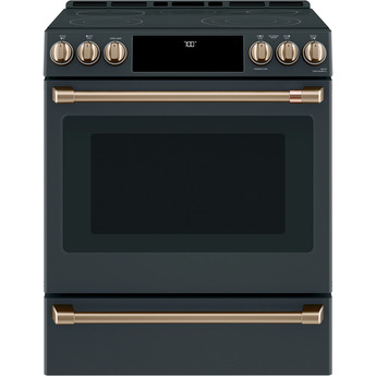 Cafe 30" Matte Black Smoothtop Self Cleaning Slide-In Range with Stainless Steel Handles- Convection - ADA Compliant — thumbnail 6
