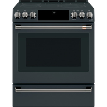 Cafe 30" Matte Black Smoothtop Self Cleaning Slide-In Range with Stainless Steel Handles- Convection - ADA Compliant — thumbnail 7