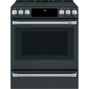 Cafe 30" Matte Black Smoothtop Self Cleaning Slide-In Range with Stainless Steel Handles- Convection - ADA Compliant — thumbnail 8