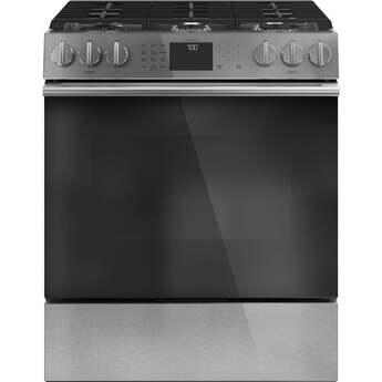 Cafe 30" Stainless Steel Natural Gas Sealed Burner Slide-In Range - Convection - ADA Compliant