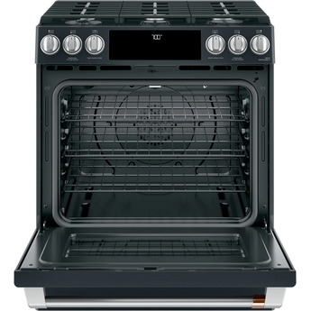 Cafe 30" Matte Black Natural Gas Sealed Burner Slide-In Range - Convection - ADA Compliant — thumbnail 15