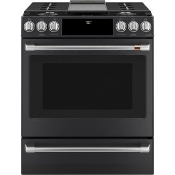 Cafe 30" Matte Black Natural Gas Sealed Burner Slide-In Range - Convection - ADA Compliant — thumbnail 22
