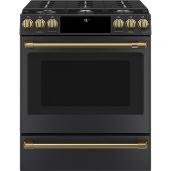 Cafe 30" Matte Black Natural Gas Sealed Burner Slide-In Range - Convection - ADA Compliant — thumbnail 23