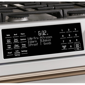 Cafe 30" Matte Black Natural Gas Sealed Burner Slide-In Range - Convection - ADA Compliant — thumbnail 3