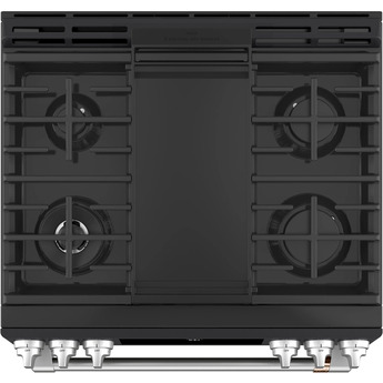 Cafe 30" Matte Black Natural Gas Sealed Burner Slide-In Range - Convection - ADA Compliant — thumbnail 30
