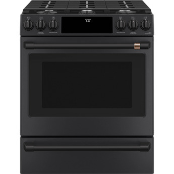 Cafe 30" Matte Black Natural Gas Sealed Burner Slide-In Range - Convection - ADA Compliant — thumbnail 34