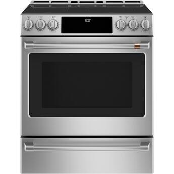 Cafe 30" Stainless Steel Smoothtop Electric Slide-In Range - Convection