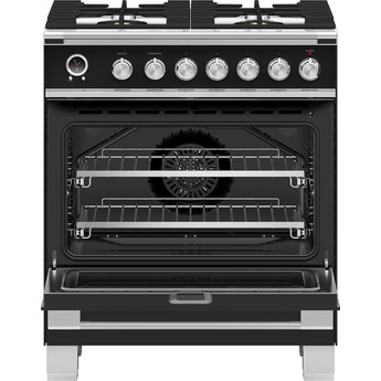 Fisher Paykel Classic 30" Black Dual Fuel (Natural Gas) Sealed Burner Range with Warming Drawer & Self Clean - Convection — thumbnail 7