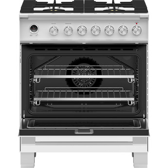 Fisher Paykel Classic 30" White Dual Fuel (Natural Gas) Sealed Burner Range with Warming Drawer & Self Clean - Convection — thumbnail 5