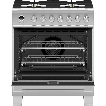 Fisher Paykel Classic 30" Brushed Stainless Steel Dual Fuel (Natural Gas) Sealed Burner Range with Warming Drawer & Self Clean - Convection — thumbnail 3