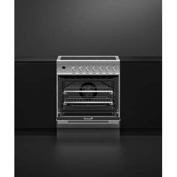 Fisher Paykel Contemporary 30" Brushed Stainless Steel with Black Glass Electric Smoothtop Range with Warming Drawer - Convection — thumbnail 2