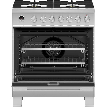 Fisher Paykel Contemporary 30" Brushed Stainless Steel Dual Fuel (Natural Gas) Sealed Burner with Warming Drawer & Self Clean - Convection — thumbnail 3