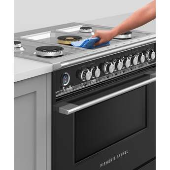 Fisher Paykel Classic 36" Black Dual Fuel (Natural Gas) Sealed Burner Range with Warming Drawer & Self Clean - Convection — thumbnail 12