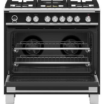 Fisher Paykel Classic 36" Black Dual Fuel (Natural Gas) Sealed Burner Range with Warming Drawer & Self Clean - Convection — thumbnail 13