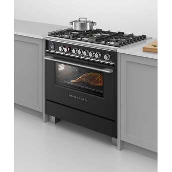Fisher Paykel Classic 36" Black Dual Fuel (Natural Gas) Sealed Burner Range with Warming Drawer & Self Clean - Convection — thumbnail 5