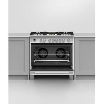 Fisher Paykel Classic 36" White Dual Fuel (Natural Gas) Sealed Burner Range with Warming Drawer & Self Clean - Convection — thumbnail 2