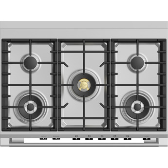 Fisher Paykel Classic 36" Brushed Stainless Steel Dual Fuel (Natural Gas) Sealed Burner Range with Warming Drawer & Self Clean - Convection — thumbnail 4