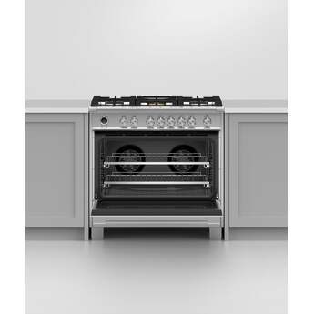 Fisher Paykel Classic 36" Brushed Stainless Steel Dual Fuel (Natural Gas) Sealed Burner Range with Warming Drawer & Self Clean - Convection — thumbnail 5