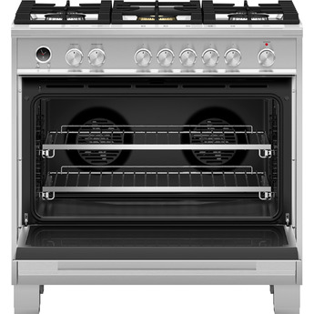 Fisher Paykel Contemporary 36" Brushed Stainless Steel Dual Fuel (Natural Gas) Sealed Burner with Warming Drawer & Self Clean - Convection — thumbnail 3