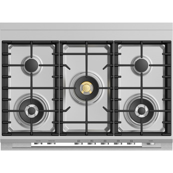 Fisher Paykel Contemporary 36" Brushed Stainless Steel Dual Fuel (Natural Gas) Sealed Burner with Warming Drawer & Self Clean - Convection — thumbnail 4