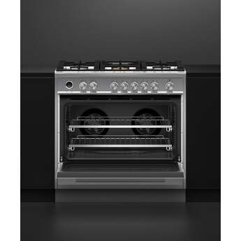 Fisher Paykel Contemporary 36" Brushed Stainless Steel Dual Fuel (Natural Gas) Sealed Burner with Warming Drawer & Self Clean - Convection — thumbnail 7