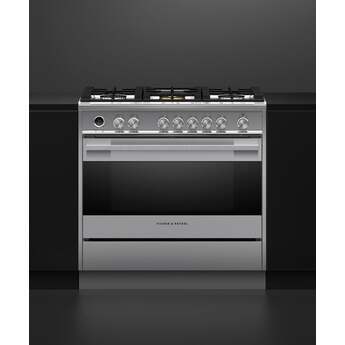 Fisher Paykel Contemporary 36" Brushed Stainless Steel Dual Fuel (Natural Gas) Sealed Burner with Warming Drawer & Self Clean - Convection — thumbnail 8