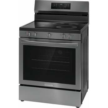 Frigidaire 30 Inch Freestanding Electric Range with 5 Elements, 5.3 cu. ft. Convection Oven, EvenTemp Element, Bridge Element, Storage Drawer, Air Fry, Self Clean, and Star-K: Black Stainless Steel — thumbnail 13
