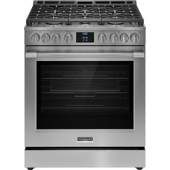 Frigidaire Professional PCFG3080AF 30 Inch Slide-In Gas Range Smudge-Proof Stainless Steel