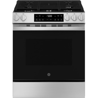 30 Inch Slide-In Gas Range with 5 Sealed Burners, 5.3 cu. ft. Oven Capacity, Power Boil™ Burner, Griddle, Storage Drawer, Express Preheat, Enhanced Shabbos Mode Built In, Steam Clean, and ADA Compliant: Stainless Steel