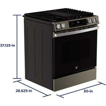 30" Slide-In Front-Control Convection Gas Range with No Preheat Air Fry and EasyWash™ Oven Tray: Slate With Stainless Handle — thumbnail 13