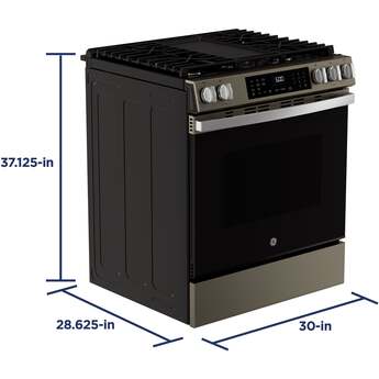 30" Slide-In Front-Control Convection Gas Range with No Preheat Air Fry and EasyWash™ Oven Tray: Slate With Stainless Handle — thumbnail 35