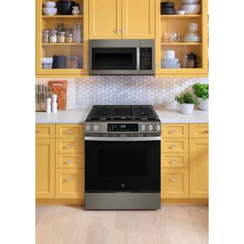 30" Slide-In Front-Control Convection Gas Range with No Preheat Air Fry and EasyWash™ Oven Tray: Slate With Stainless Handle — thumbnail 8