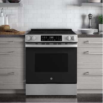 30 Inch Slide-In Electric Range with 5 Smoothtop Elements, 5.3 cu. ft. Oven Capacity, Power Boil™ Burner, Warming Zone, Storage Drawer, Enhanced Shabbos Mode Built In, Self & Steam Clean, and ADA Compliant: Stainless Steel — thumbnail 10