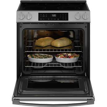 30 Inch Slide-In Electric Range with 5 Smoothtop Elements, 5.3 cu. ft. Oven Capacity, Power Boil™ Burner, Warming Zone, Storage Drawer, Enhanced Shabbos Mode Built In, Self & Steam Clean, and ADA Compliant: Stainless Steel — thumbnail 9