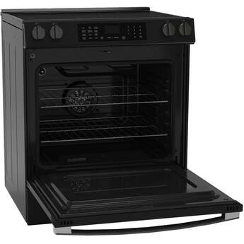 30 Inch Slide-In Electric Smart Range with 5 Smoothtop Elements, 5.3 cu. ft. Convection Oven, Power Boil™ Burner, Warming Zone, Storage Drawer, Sabbath Mode, Steam Clean, and ADA Compliant: Black Slate — thumbnail 2