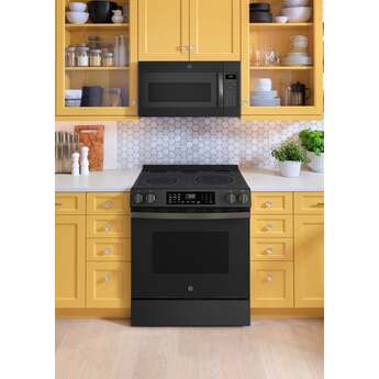30 Inch Slide-In Electric Smart Range with 5 Smoothtop Elements, 5.3 cu. ft. Convection Oven, Power Boil™ Burner, Warming Zone, Storage Drawer, Sabbath Mode, Steam Clean, and ADA Compliant: Black Slate — thumbnail 4