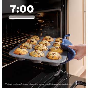 30 Inch Slide-In Electric Smart Range with 5 Smoothtop Elements, 5.3 cu. ft. Convection Oven, Power Boil™ Burner, Warming Zone, Storage Drawer, Sabbath Mode, Steam Clean, and ADA Compliant: Slate With Stainless Handle — thumbnail 18